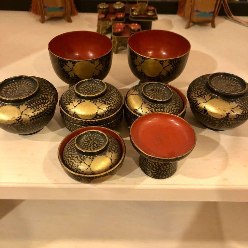 Antique Japanese Miniature Hina doll accessories